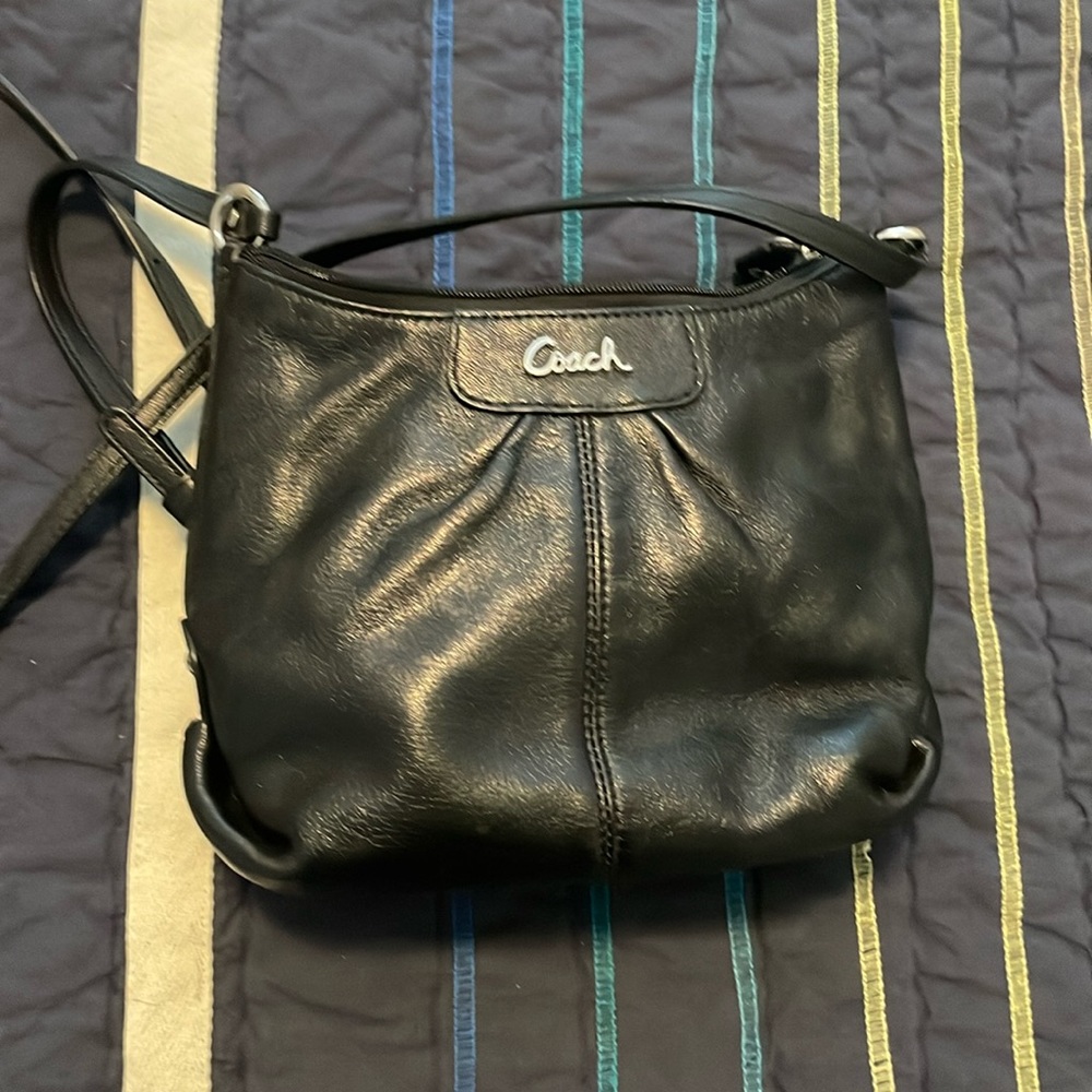 Black Coach cross body purse